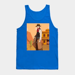 Retro Wild West Cowboys Rodeo Tank Top